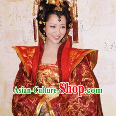 Ancient Chinese Imperial Palace Royal Empress Headpiece and Wig