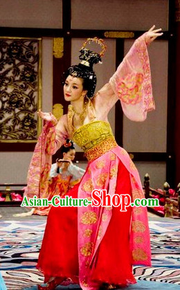 Tang Dynasty Princess Dress and Hair Accessories Complete Set