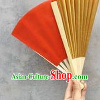 Professional Double Sides Red Gold Dance Fan for Adults and Children