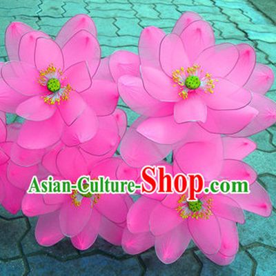 Handmade Pink Lotus Flower Professional Dancing Props