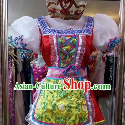Traditional Russia Royal Stage Performance Dance Costumes