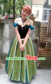 Frozen Anna Snow Queen Costumes Complete Set