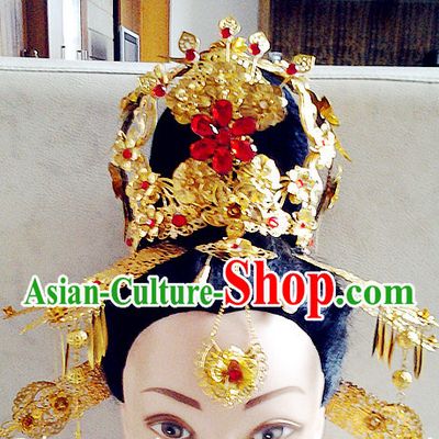 Ancient Chinese Empress Hair Ornaments Set and Wig