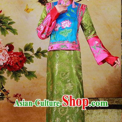 Top Chinese Style Qing Dynasty Gege Princess Halloween Costumes and Hat