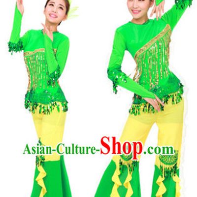 Chinese National Fan Dance Team Suit