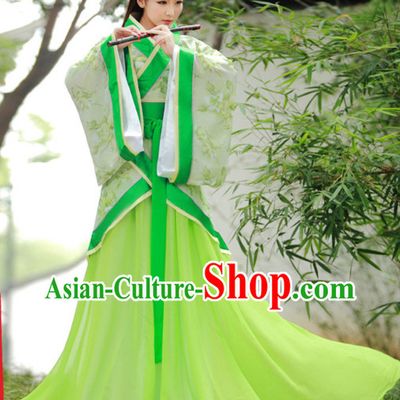 Princess Mulan Hanfu Style Play the Flageolet Clothes
