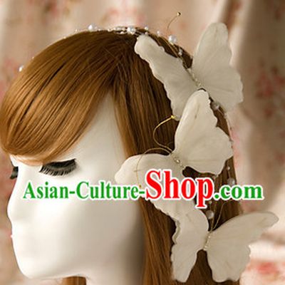 White Butterfly Wedding Hairstyles   Hair Accessories