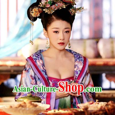 Ancient Chinese Empress Hair Ornaments Set and Wig