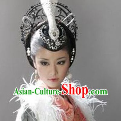 Traditional Chinese Empress Hair Ornaments and Wig