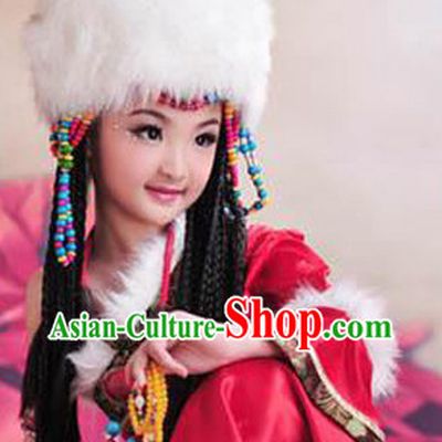 China Tibetan Kids Princess Dresses and Hat