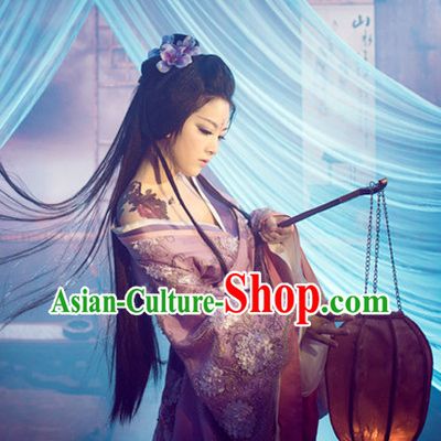 Chinese Classical Hanfu Dresses with Long Trail