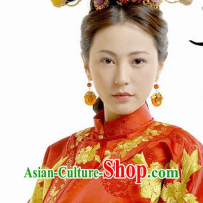 Bu Bu Jing Xin Ruo Lan Wedding Dress and Headdress Complete Set