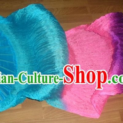 71 Inches Long Color Change Silk Dancing Ribbon Fan