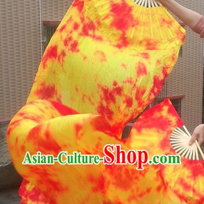71 Inches Long Silk Fire Dancing Ribbon Fan