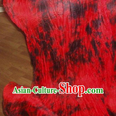 Professional Stage Performance Silk Red Fire Dancing Ribbon Fan