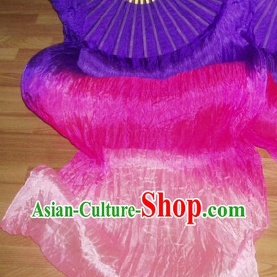 Professional Stage Performance Long Silk Dancing Ribbon Fan