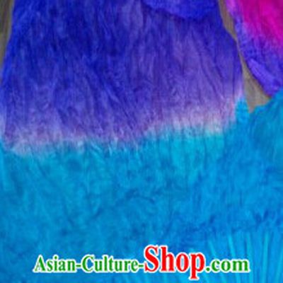 Traditional Long Pure Silk Dance Fan