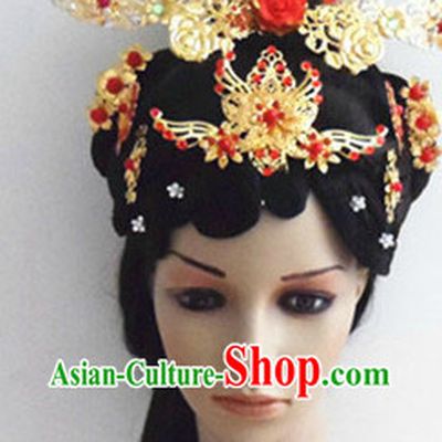 Ancient Chinese Beauty Hair Accessories and Long Wig