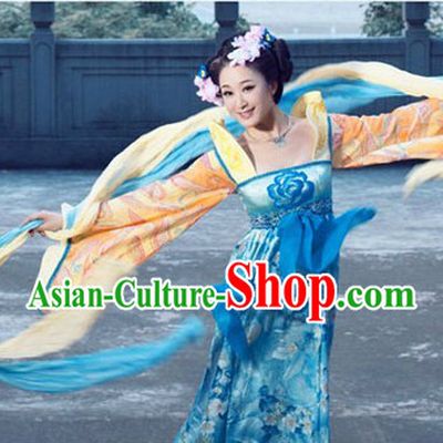 Tang Dynasty High Collar High Waisted Clothes for Women