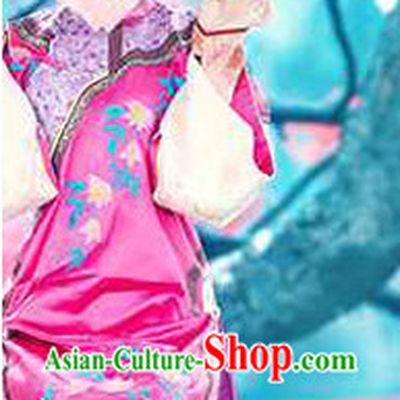 Qing Dynasty Lady Embroidered Robe Clothes