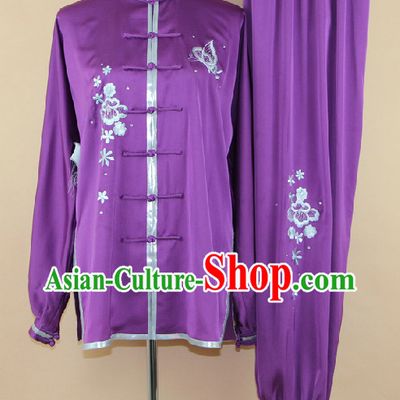Silk Martial Arts Tai Chi Embroidered Clothing Complete Set