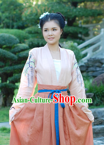 Lin Daiyu Red Chamber Costumes and Hair Accessories Complete Set