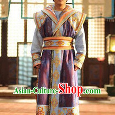 Asian Tang Dynasty Prince Clothing and Crown Complete Set