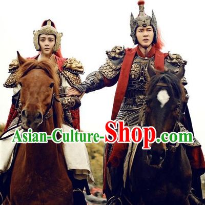 Chinese Armor Costumes and Helmets for Men and Women