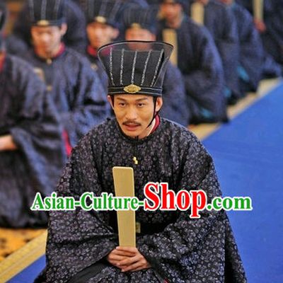 Asian Tang Official Clothes and Hat Complete Set