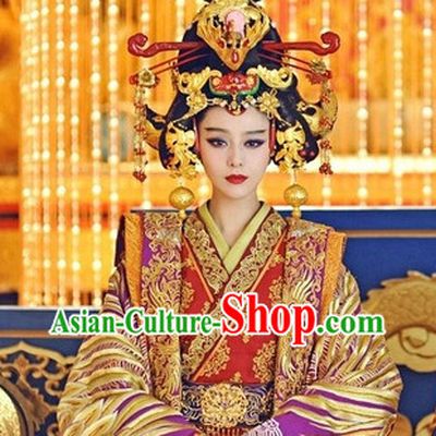 Handmade Chinese Empress Wig and Hair Accessories