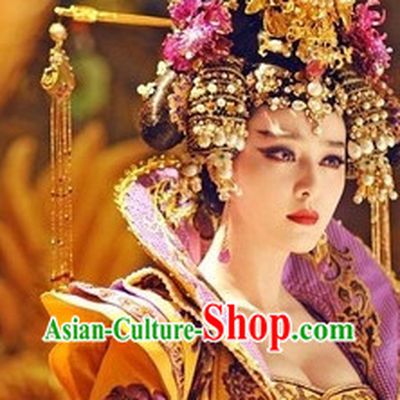 Handmade Chinese Empress Wig and Hair Accessories