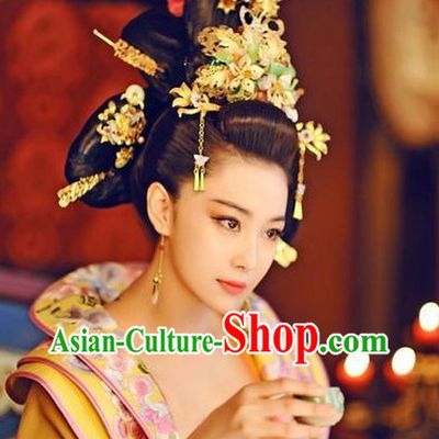 Handmade Chinese Empress Wig and Hair Accessories Hairpins Free Shipping