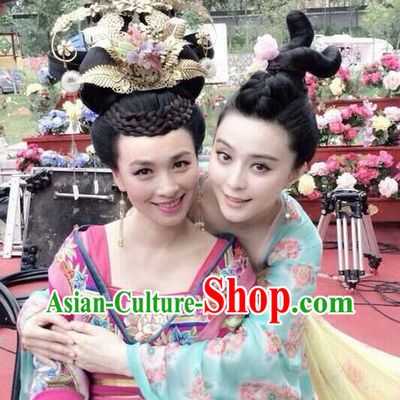 Chinese Traditional Bridal Hairstyles Wig and Headpieces