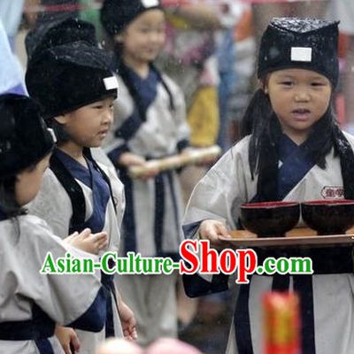 Ancient China Student Costume and Hat