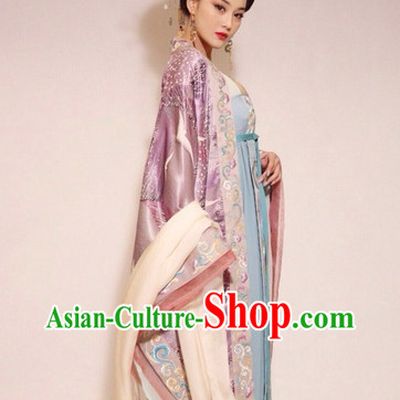 Chinese Traditional Empress Costume and Hair Pins Complete Set