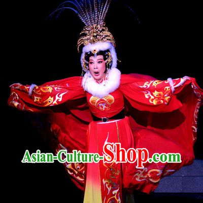 Zhao Jun Chu Sai Stage Performance Costumes and Hair Accessories Complete Set