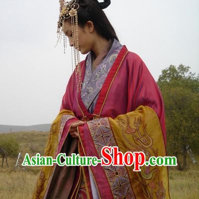 Wang Zhaojun Hanfu Clothing and Hair Accessories Complete Set