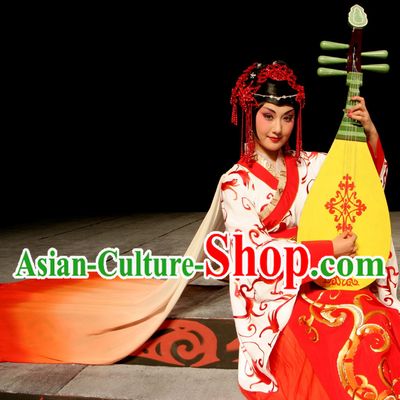 Wang Zhaojun Theatre Costumes and Headwear Complete Set