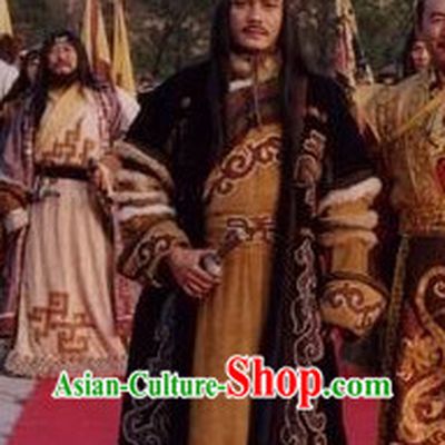 Ancient Chinese Mongolian Emperor Costumes and Hat