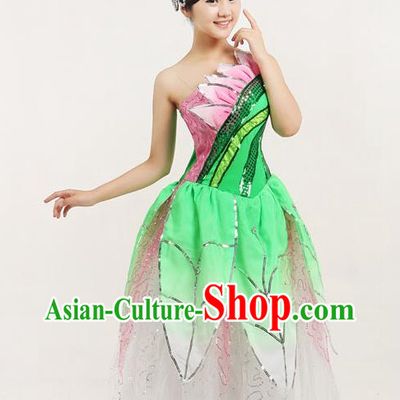 Chinese Dancing Costumes and Headwear