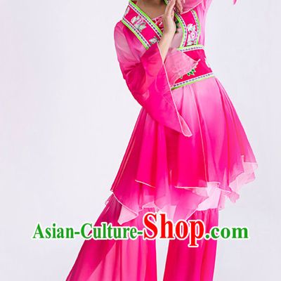 Chinese Classical Dance Costume and Hair Accessories Complete Set