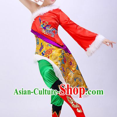 Chinese Mongolian Dress and Hat for Women