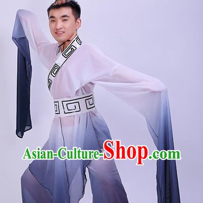 Chinese Long Sleeves Dancing Costumes and Headpieces for Men