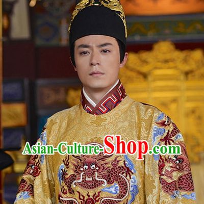 Ming Dynasty Emperor Dragon Robe and Hat
