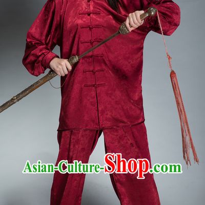 Red Traditional Martial Arts Uniforms for Women