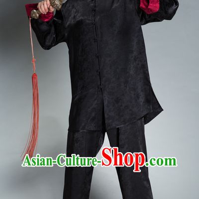 Black Traditional Martial Arts Uniforms for Men