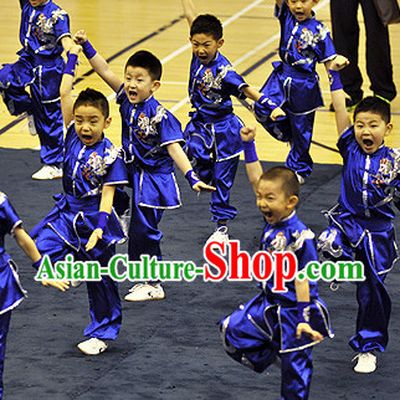 Traditional Martial Arts Embroidered Uniforms for Children