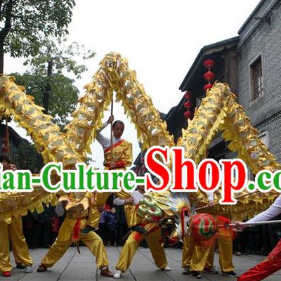 Gold Chinese Net Dragon Equipment Complete Set for 8 People