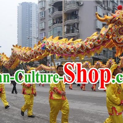 Chinese Customs Best Dragon Mascot Dance Costume Complete Set for 10 People