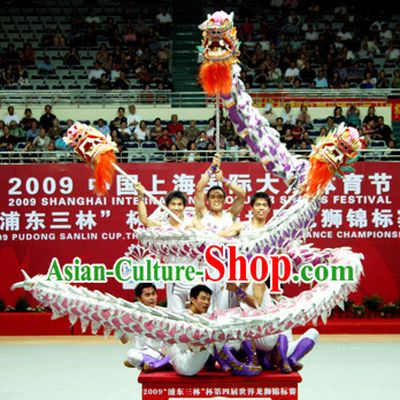 Three Dragon Heads Dancing Costumes Complete Set